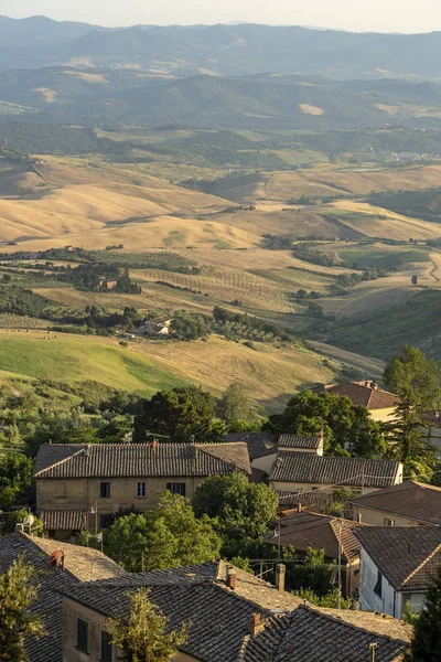 Panoramautsikt från Volterra, Toscana — Stockfoto