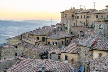 Volterra, Toskana'nın panoramik manzarası