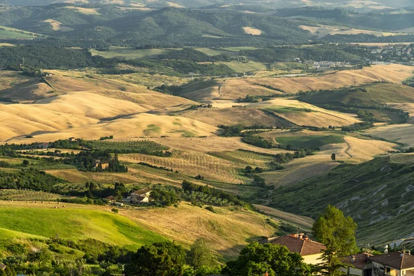 Panoramic view from Volterra, Tuscany — Stock Photo, Image
