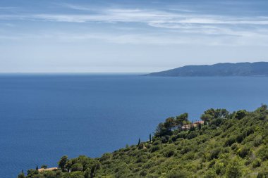 Monte Argentario, Toskana'da Tirreno denizi üzerinde promontory