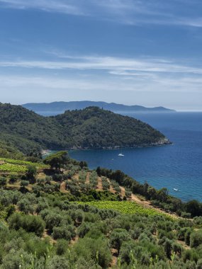 Monte Argentario, Toskana'da Tirreno denizi üzerinde promontory