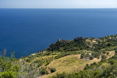 Monte Argentario, Toskana'da Tirreno denizi üzerinde promontory
