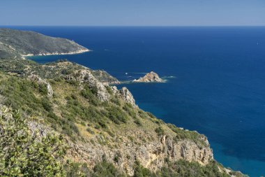Monte Argentario, Toskana'da Tirreno denizi üzerinde promontory
