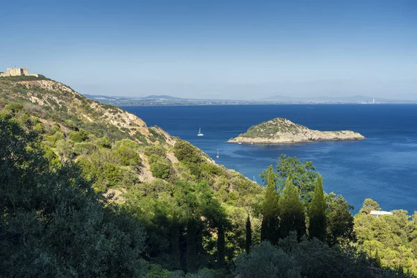 Monte Argentario, Toskana'da Tirreno denizi üzerinde promontory — Stok fotoğraf