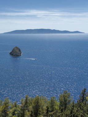 Monte Argentario, Toskana'da Tirreno denizi üzerinde promontory