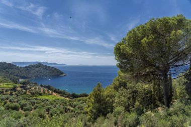Monte Argentario, Toskana'da Tirreno denizi üzerinde promontory