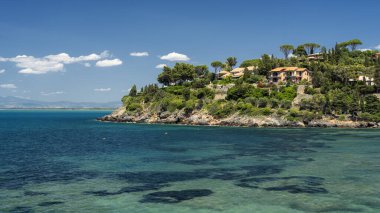 Monte Argentario, Toskana'da Tirreno denizi üzerinde promontory