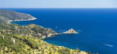 Monte Argentario, Toskana'da Tirreno denizi üzerinde promontory