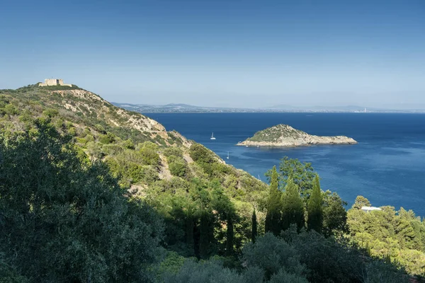 Monte Argentario, udde på Tirreno havet i Toscana — Stockfoto