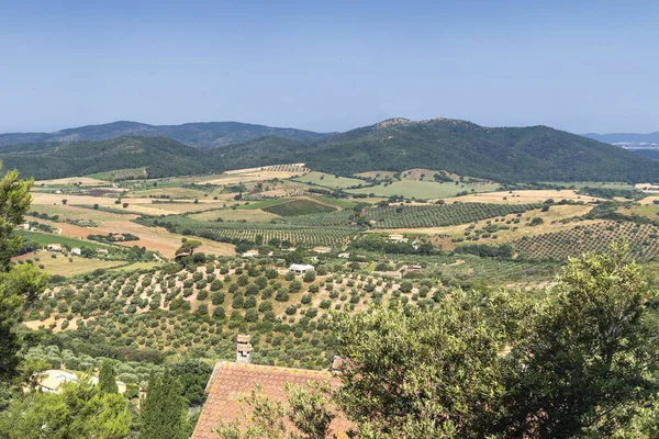 Maremma landskap från Capalbio, Toscana — Stockfoto