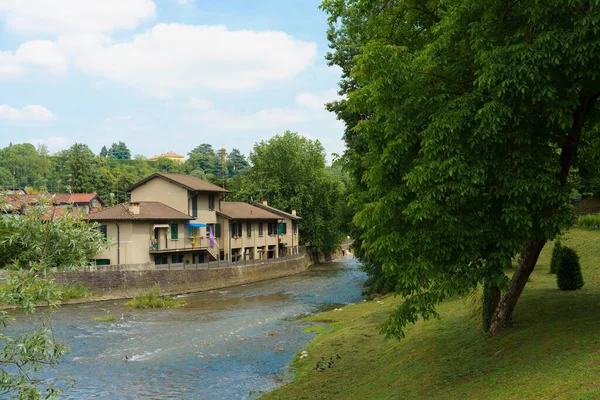Agliate Monza Brianza Lombardy Italia Desa Bersejarah Sungai Lambro — Stok Foto