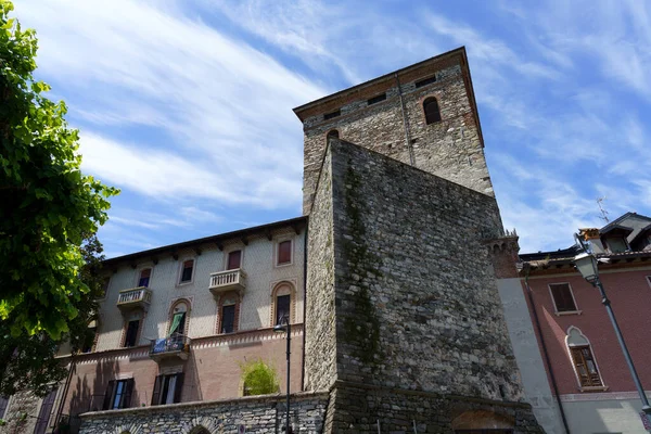Brivio Ιστορική Πόλη Στην Επαρχία Lecco Λομβαρδία Ιταλία Κατά Μήκος — Φωτογραφία Αρχείου