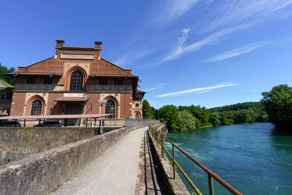 Cornate Monza Brianza Lombardy Italy 意大利Adda河沿岸具有历史意义的Edison Esterle水电站 — 图库照片