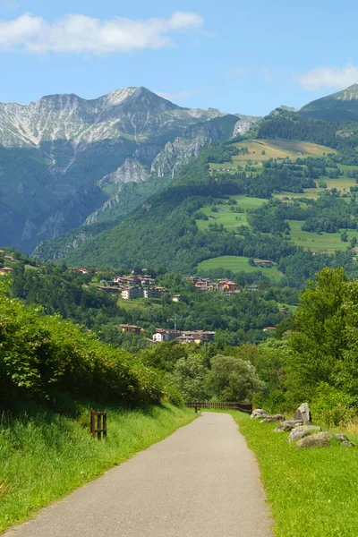 Der Fluss Serio Auf Dem Radweg Des Val Seriana Lombardei — Stockfoto