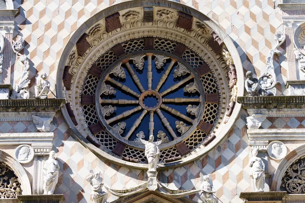 Bergamo Lombardia Itália Fachada Cappella Colleoni Monumento Medieval Catedral Duomo — Fotografia de Stock