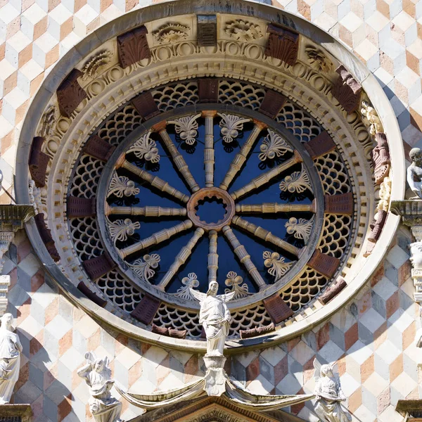 베르가모 롬바르디아 이탈리아 Facade Cappella Colleoni 기념물 Cathedral Duomo 조각상 — 스톡 사진