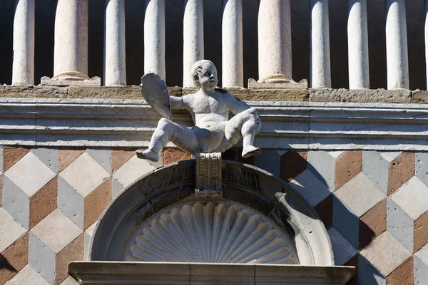 Bergamo Lombardia Italia Facciata Della Cappella Colleoni Monumento Medievale Duomo — Foto Stock