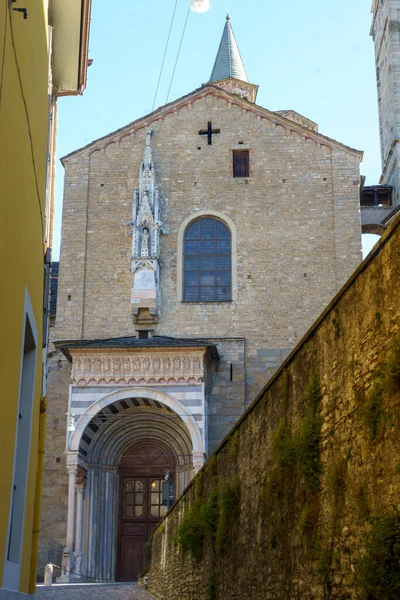 Bergamo Lombardy Italy Rear Facade Basilica Santa Maria Maggiore — Stock Photo, Image