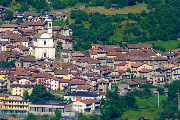 View Breno Brescia Lombardy Italy Road Crocedomini Pass Summer Mountain — Stock Photo, Image