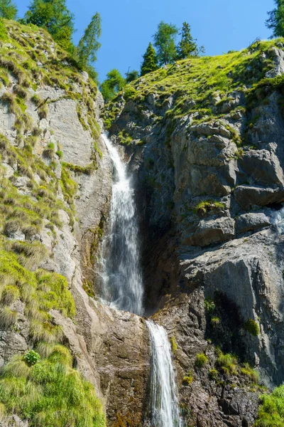 Paisagem Montanhosa Longo Estrada Para Crocedomini Passar Província Bréscia Lombardia — Fotografia de Stock