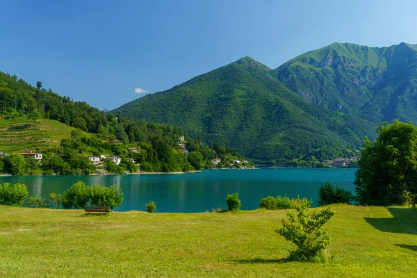 Letní Jezero Ledro Trento Trentino Alto Adige Itálie — Stock fotografie