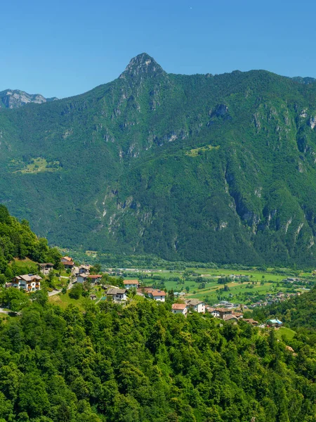 Caffarodalen Nära Bagolino Bresciaprovinsen Lombardiet Italien Sett Från Vägen Till — Stockfoto