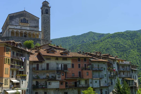 Bagolino Brescia Lombardia Włochy Panoramiczny Widok Zabytkowe Miasto — Zdjęcie stockowe