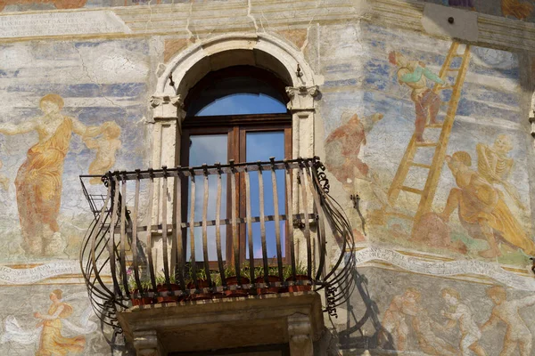 Trente Trentin Haut Adige Italie Façade Peinte Bâtiments Historiques Sur — Photo