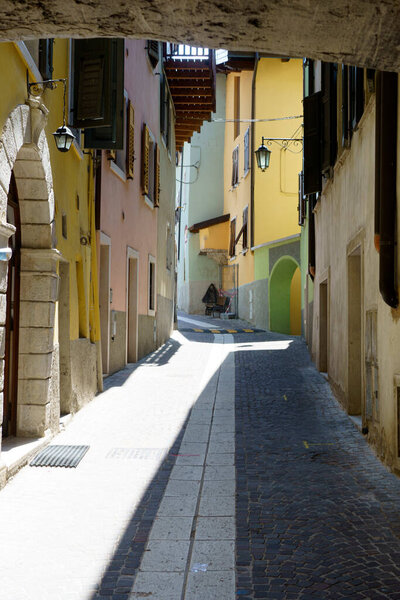 Nago, Trento, Trentino Alto Adige, Italy: typical street of the old town