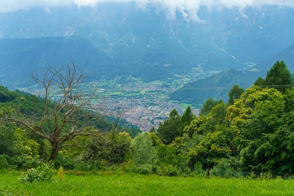 Panoramautsikt Över Valsugana Från Torcegno Trento Trentino Alto Adige Italien — Stockfoto