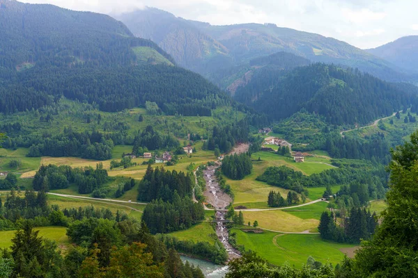 Paisagem Montanhosa Tesero Vale Fiemme Dolomitas Trentino Alto Adige Itália — Fotografia de Stock