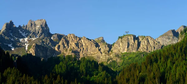 Paisaje Montaña Verano Desde Pueblo Arabba Dolomitas Provincia Belluno Véneto — Foto de Stock