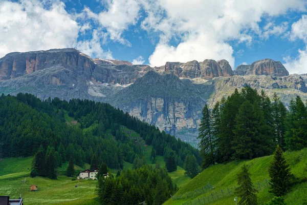Horská Krajina Létě Obce Arabba Dolomity Provincie Belluno Benátsko Itálie — Stock fotografie