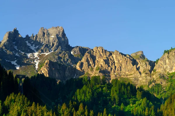 Paisaje Montaña Verano Desde Pueblo Arabba Dolomitas Provincia Belluno Véneto — Foto de Stock