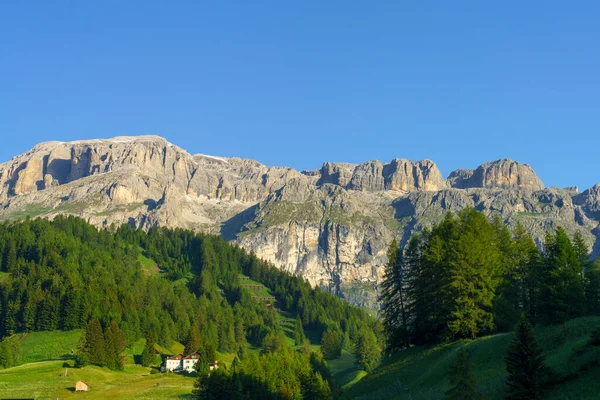 Horská Krajina Létě Obce Arabba Dolomity Provincie Belluno Benátsko Itálie — Stock fotografie