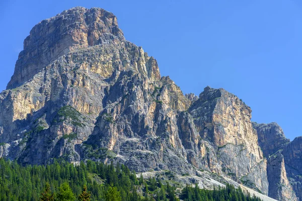 Paesaggio Montano Estate Lungo Strada Passo Gardena Dolomiti Provincia Bolzano — Foto Stock