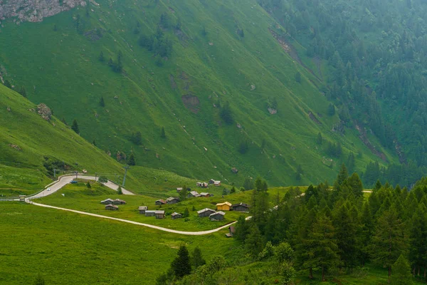 Mountain Landscape Summer Road Fedaia Pass Dolomites Belluno Province Veneto — Stock Photo, Image