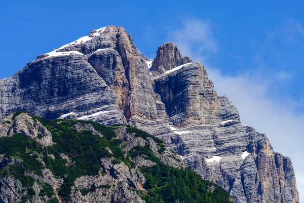 Paisaje Montaña Verano Largo Carretera Forcella Staulanza Selva Cadore Dolomitas —  Fotos de Stock