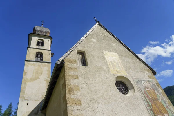 Středověký Kostel Santa Fiora Pescul Selva Cadore Dolomity Provincie Belluno — Stock fotografie