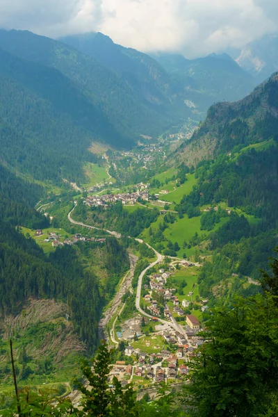 Berglandschaft Sommer Entlang Der Straße Nach Colle Santa Lucia Dolomiten — Stockfoto