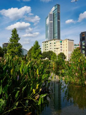 Biblioteca degli Alberi, modern park Milano, Lombardy, İtalya