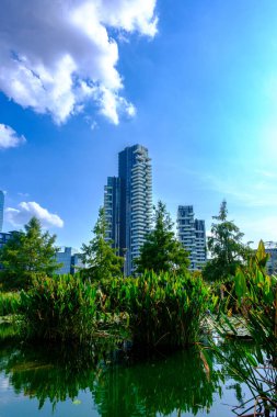 Biblioteca degli Alberi, modern park Milano, Lombardy, İtalya