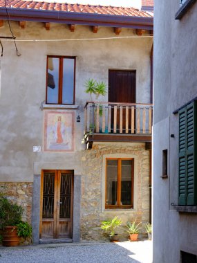 Old house at Brenna, town in Como province, Lombardy, Italy