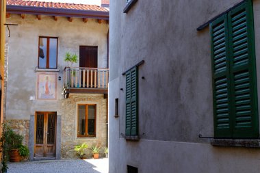 Old house at Brenna, town in Como province, Lombardy, Italy