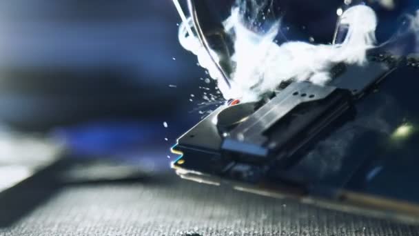 电话升级焊锡丝技术科学 — 图库视频影像