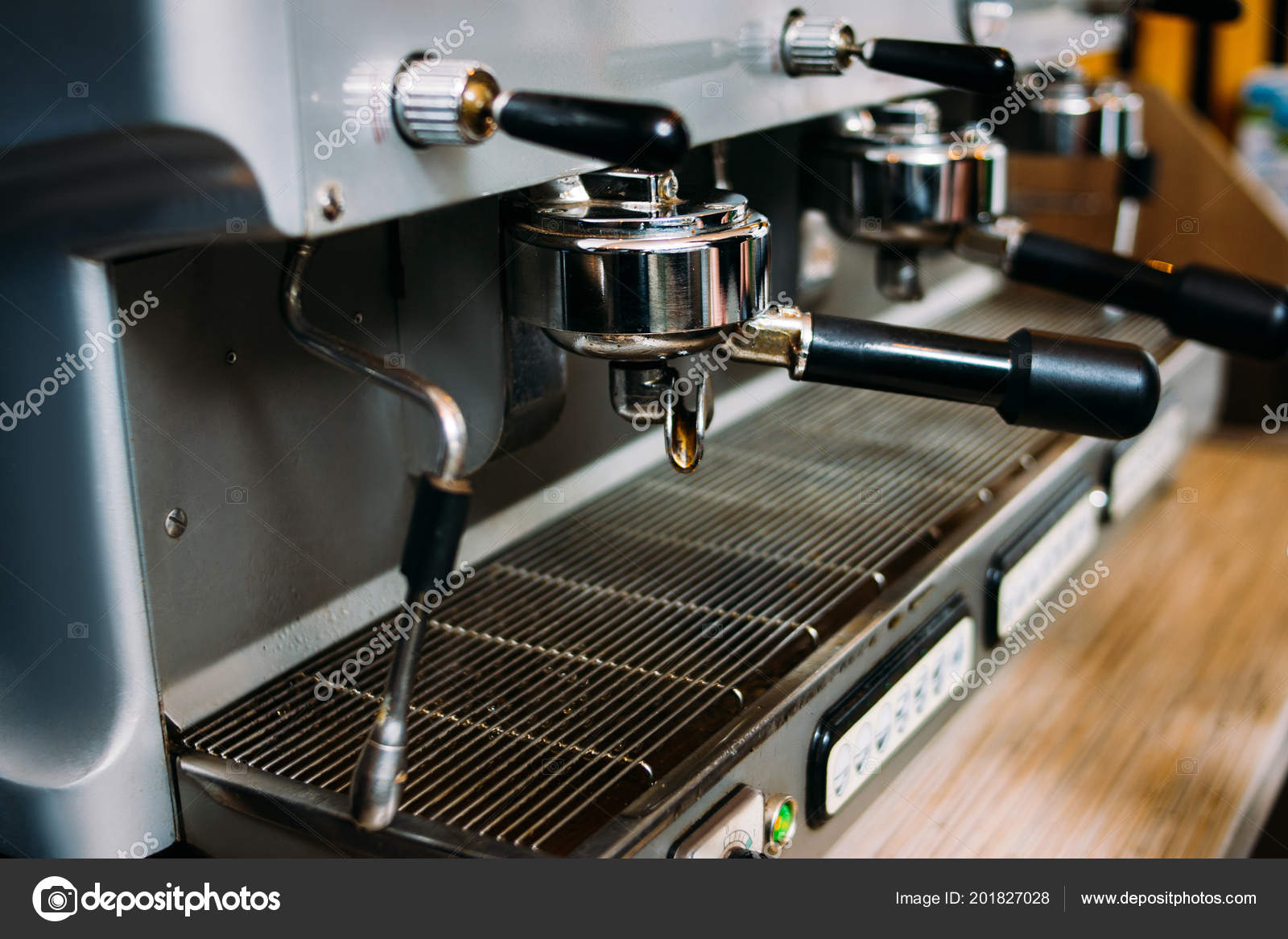 Coffee machine restaurant bar equipment brewer — Stock Photo