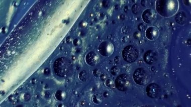 mürekkep akış galaksi gezegenler hareket mavi boya karışımı