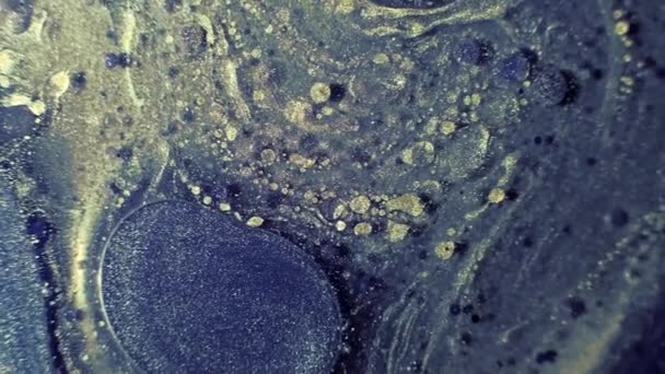 mélange de peinture fantaisie île bleu encre dorée mélange 