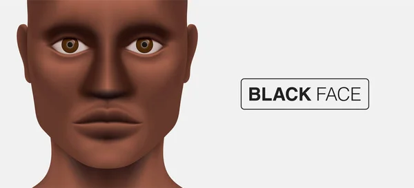 Чорний чоловік модель дивиться на камеру . — стоковий вектор