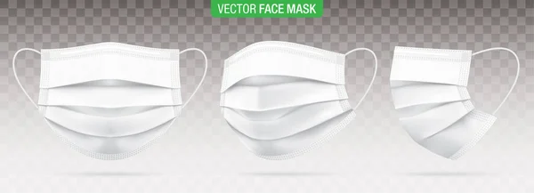 Şeffaf bir arkaplanda yalıtılmış yüz maskeleri. 